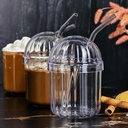 GOBELET CRYSTAL AVEC PAILLE 400 ML TRANSPARENT