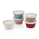 SET 4 BOITES 330 ML MIX BLANC/VERT/BEIGE