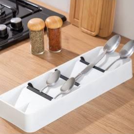 RANGE COUVERT 38X12X5 CM MIX BLANC / NOIR