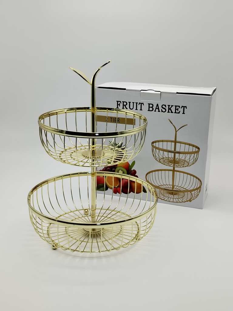Présentoir à fruit métal 2 niveaux 29x40 cm Modèle OR