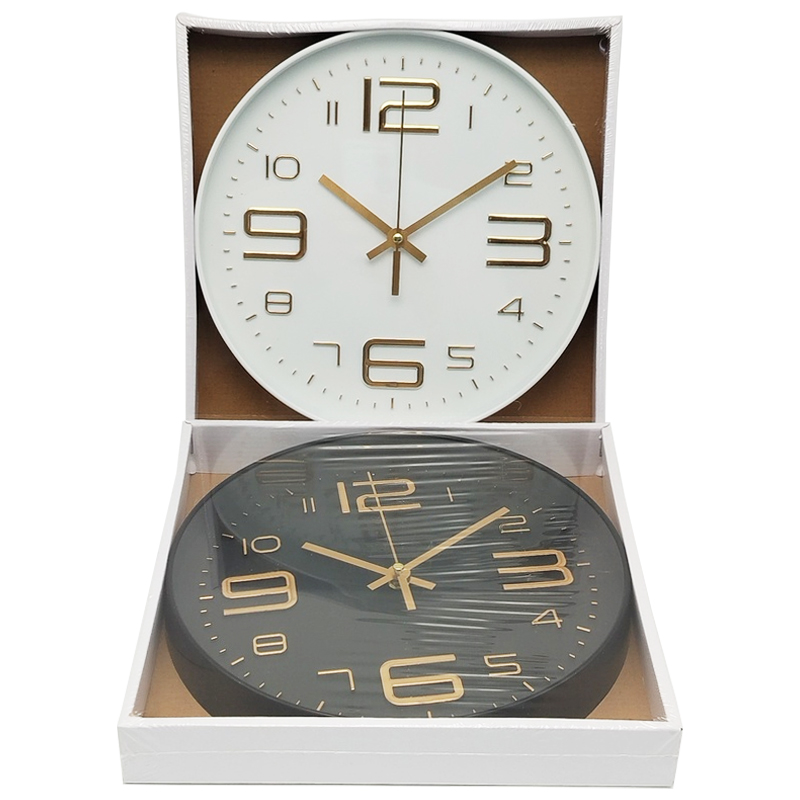 Horloge murale déco 29 cm mix Noir &amp; Blanc
