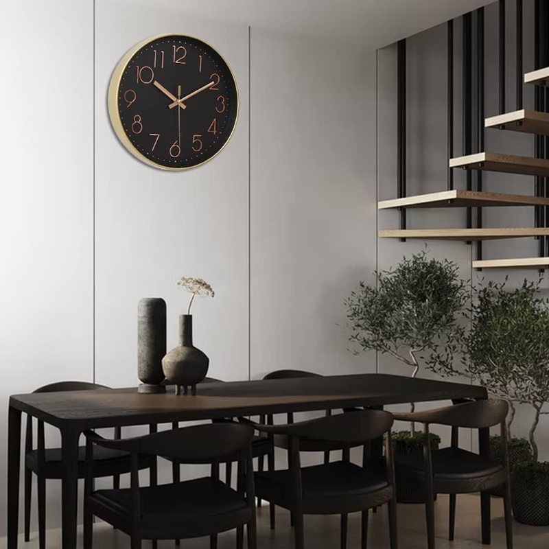 Horloge murale déco 29 cm Noir
