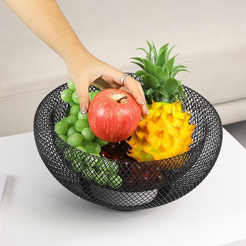 Bol à fruit métal 25x10 cm Modèle Noir