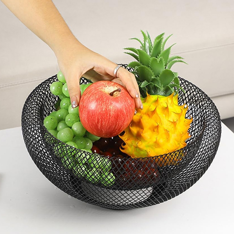 Bol à fruit métal 29x12 cm Modèle Noir