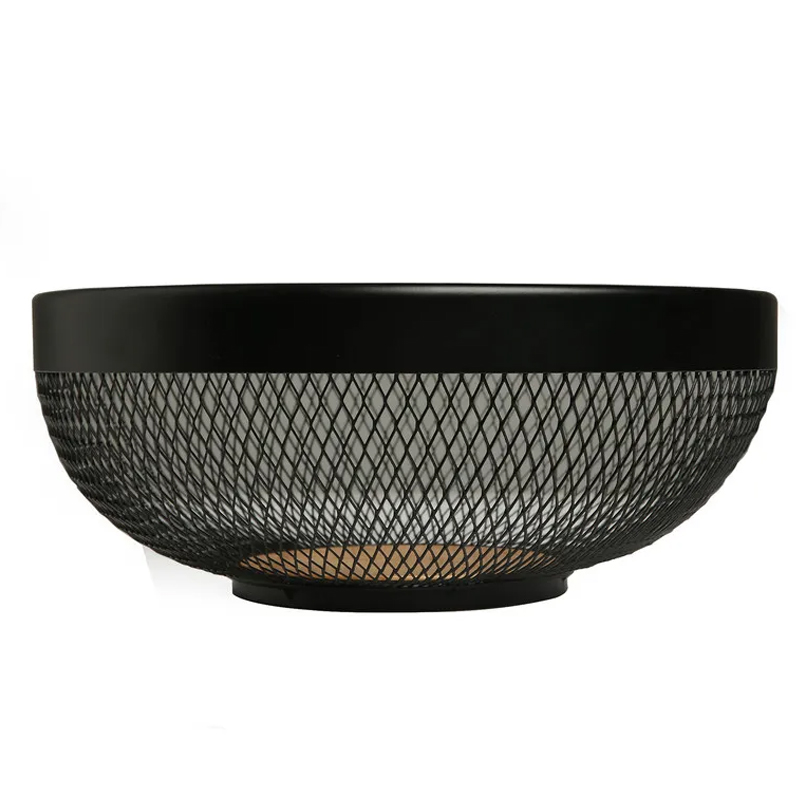 Bol à fruit métal 29x12 cm couleur Noire fond Bamboo