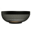 Bol à fruit métal 29x12 cm couleur Noire fond Bamboo