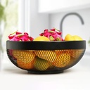 Bol à fruit métal 29x12 cm couleur Noire fond Bamboo