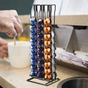 Support à capsules EXPRESSO (Compatible Nespresso) métal noir 36x13x10 cm