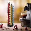 Support à capsules EXPRESSO (Compatible Nespresso) métal noir 37x11 cm