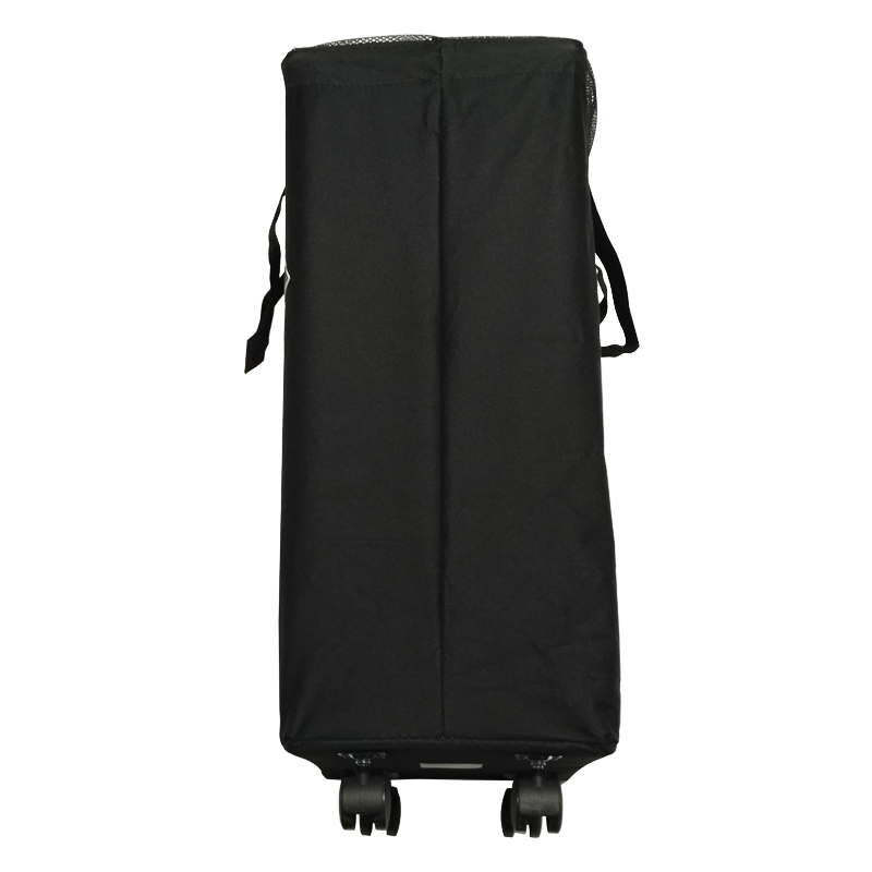 PANIER A LINGE AVEC ROULETTE 39X25X61 CM NOIR