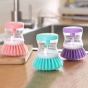 BROSSE AVEC DISTRIBUTEUR SAVON 8X5 CM MIX MAUVE/ROSE/VERT