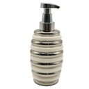 DISTRIBUTEUR SAVON CERAMIQUE 18 CM MIX OR / ARGENT / BLANC