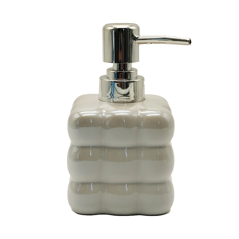 DISTRIBUTEUR SAVON CERAMIQUE 14 CM MIX BLEU / BLANC