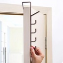 PORTE MANTEAU ACCROCHE PORTE 32 CM GRIS