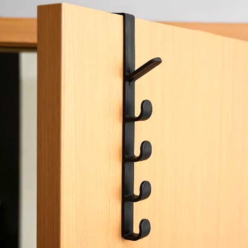 PORTE MANTEAU ACCROCHE PORTE 32 CM GRIS