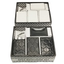 SET SALLE DE BAIN CERAMIQUE 4 PIECES MIX BLANC / NOIR