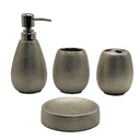 SET SALLE DE BAIN CERAMIQUE 4 PIECES MIX OR / ARGENT