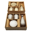 SET SALLE DE BAIN CERAMIQUE 4 PIECES MIX OR / ARGENT