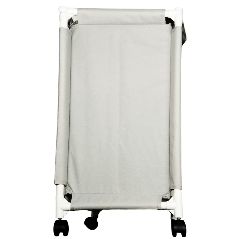 PANIER A LINGE AVEC ROULETTE 2 COMPARTIMENTS 61X35X65 CM