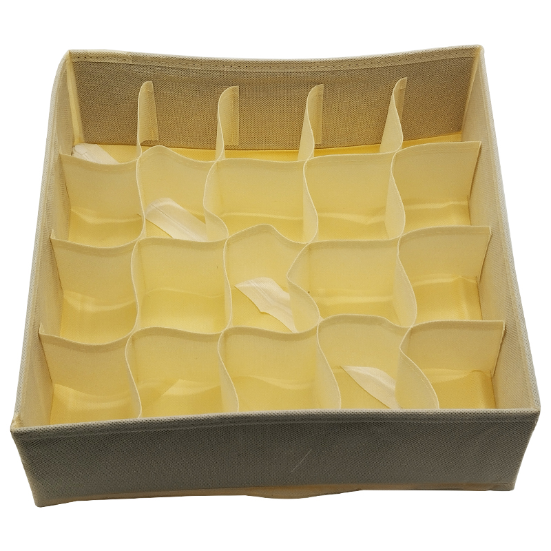 RANGEMENT VETEMENTS 32X32X10 CM MIX GRIS / BEIGE