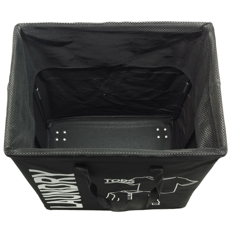 PANIER A LINGE AVEC ROULETTE 42X30X60 CM NOIR