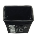 PANIER A LINGE AVEC ROULETTE 32X20X56 CM NOIR