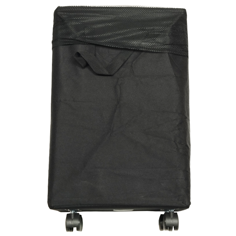 PANIER A LINGE AVEC ROULETTE 32X20X56 CM NOIR