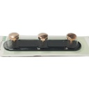 PORTE MANTEAU ADHESIF 3 POSITIONS 18 CM NOIR