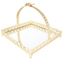 PANIER DECO METAL CARRE 24X24X12 CM MODELE OR
