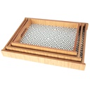 SET 3 PLATEAUX BOIS 29X20 CM / 33X23 CM / 37X27 CM 