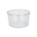 POT EN CRYSTAL PLASTIQUE TRANSPARENT AVEC COUVERCLE 9,5 X 5,5 CM MIX MAT/TRANSPARENT/OR