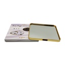 PLATEAU DECO METAL 25X25 CM MODELE OR