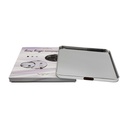 PLATEAU DECO METAL 25X25 CM MODELE ARGENT