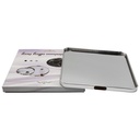 PLATEAU DECO METAL 29X29 CM MODELE ARGENT