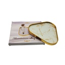 PLATEAU DECO METAL 20X20 CM MODELE OR DESIGN MIX MARBRE BLANC/NOIR