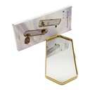 PLATEAU DECO METAL 35X15 CM MODELE OR