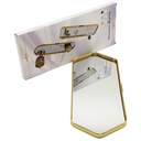 PLATEAU DECO METAL 40X20 CM MODELE OR