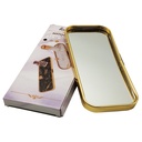 PLATEAU DECO METAL 35X15 CM MODELE OR