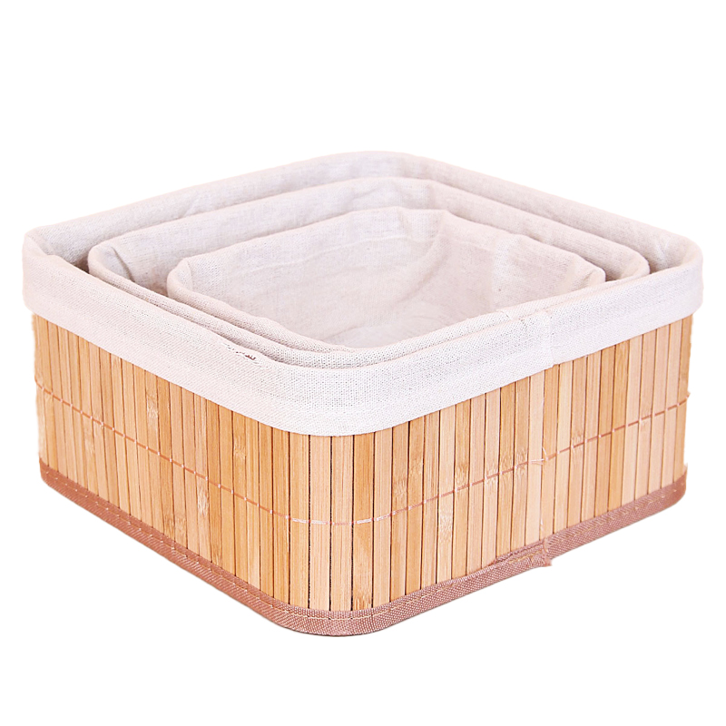 SET 3 PANIERS ROND EN BAMBOO 48/25/50 CM 