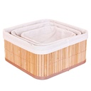 SET 3 PANIERS ROND EN BAMBOO 48/25/50 CM 
