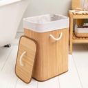 PANIER A LINGE EN BAMBOO 40X30X50 CM