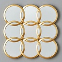 MIRROIR PLASTIQUE MODELE OR 44X44 CM