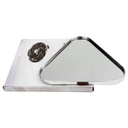 PLATEAU DECO METAL "HOME"  29X29 CM MODELE ARGENT