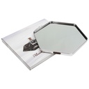 PLATEAU DECO METAL "HOME"  29X29 CM MODELE ARGENT