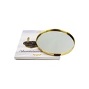PLATEAU DECO METAL "HOME"  20 CM MODELE OR