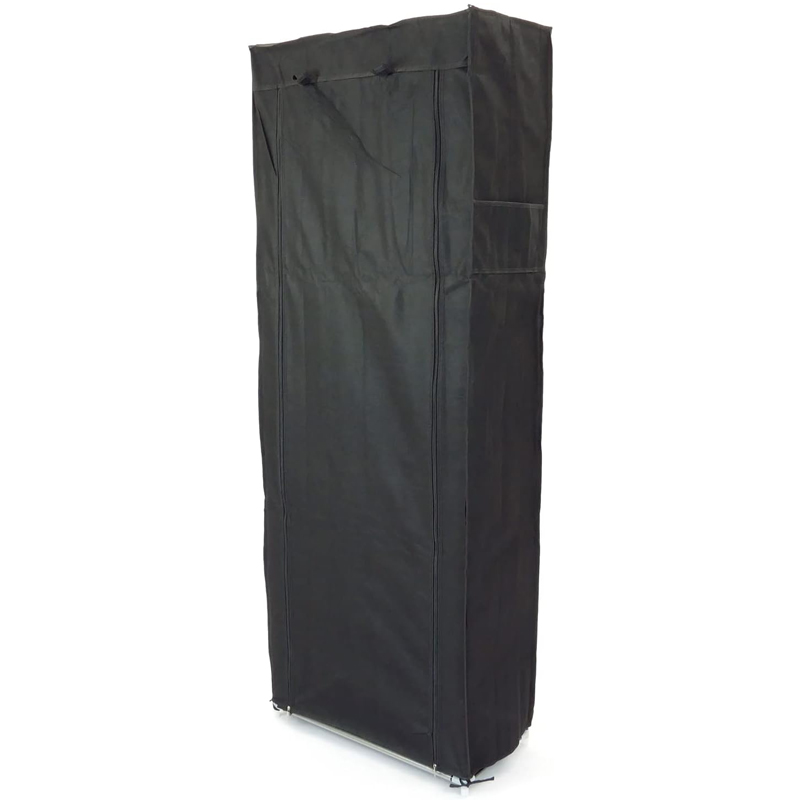 RANGE CHAUSSURES 10 NIVEAUX METAL + POLYESTER 160X30X60 CM COULEUR NOIR