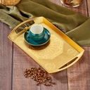 PLATEAU DECO PLASTIQUE 33X20 CM MODELE OR