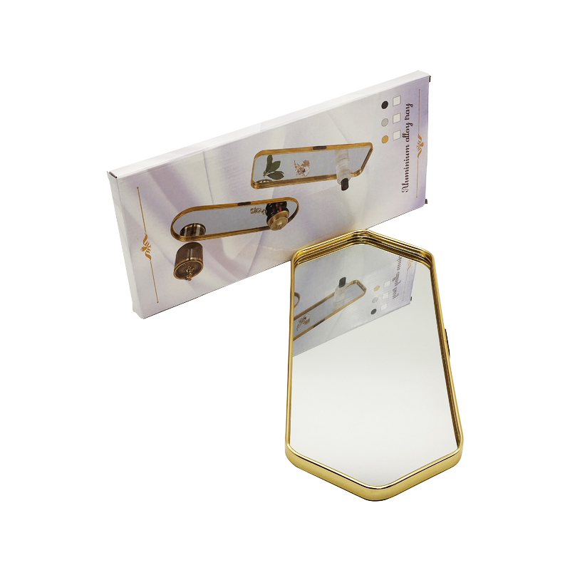 PLATEAU DECO METAL FORME RECTANGULAIRE BORD OCTOGONE 24X11 CM MODELE OR