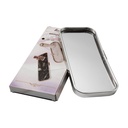 PLATEAU DECO METAL FORME RECTANGULAIRE BORD ROND 30X10 CM MODELE ARGENT