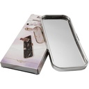PLATEAU DECO METAL FORME RECTANGULAIRE 40X20 CM MODELE ARGENT
